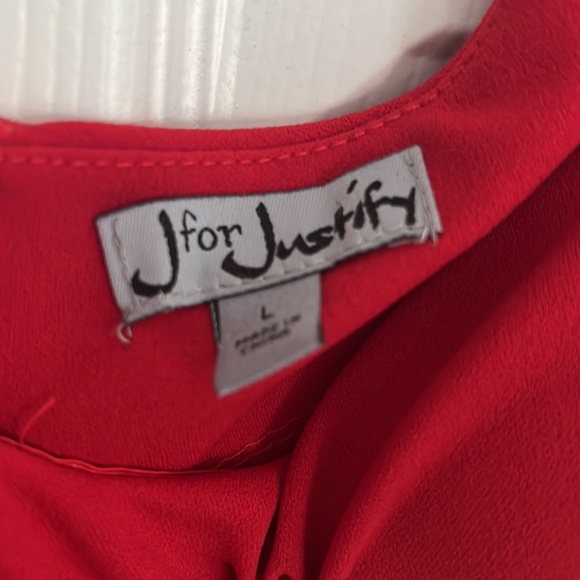 J for Justify Red Dress with Padding - Picture 3 of 3